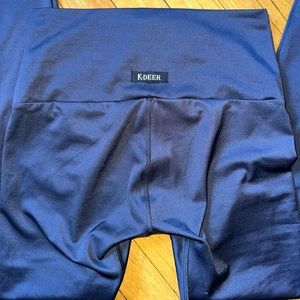 K Deer Ankle Slate Grey Leggings Size Medium Mid Rise High Waisted